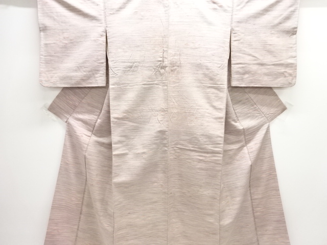 JAPANESE KIMONO / ANTIQUE KIMONO / SILK / TSUMUGI / WOVEN ABSTRACT